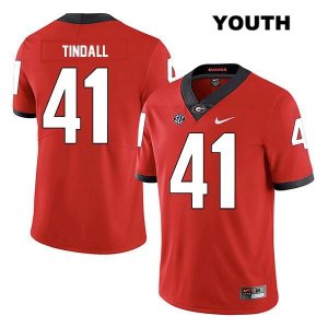 Youth Georgia Bulldogs NCAA #41 Channing Tindall Nike Stitched Red Legend Authentic College Football Jersey ENH0154MR